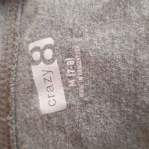 Crazy 8 medium 7 8 gray long sleeve sequin Give Love top - Picture 4 of 8